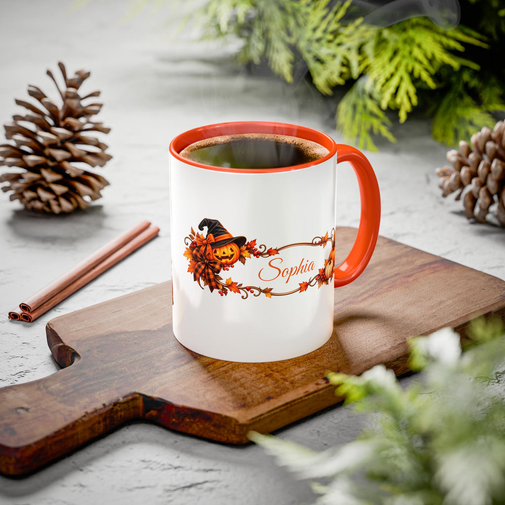 Personalized Halloween Mug - Custom Name Ghost Coffee Mug - Cozy Fall Mug - Cute Halloween Gift - Autumn Coffee Cup