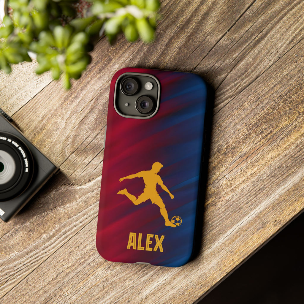 Personalized Football Phone Case - Custom Name Soccer Case - iPhone & Samsung Cover - Soccer Fan Gift
