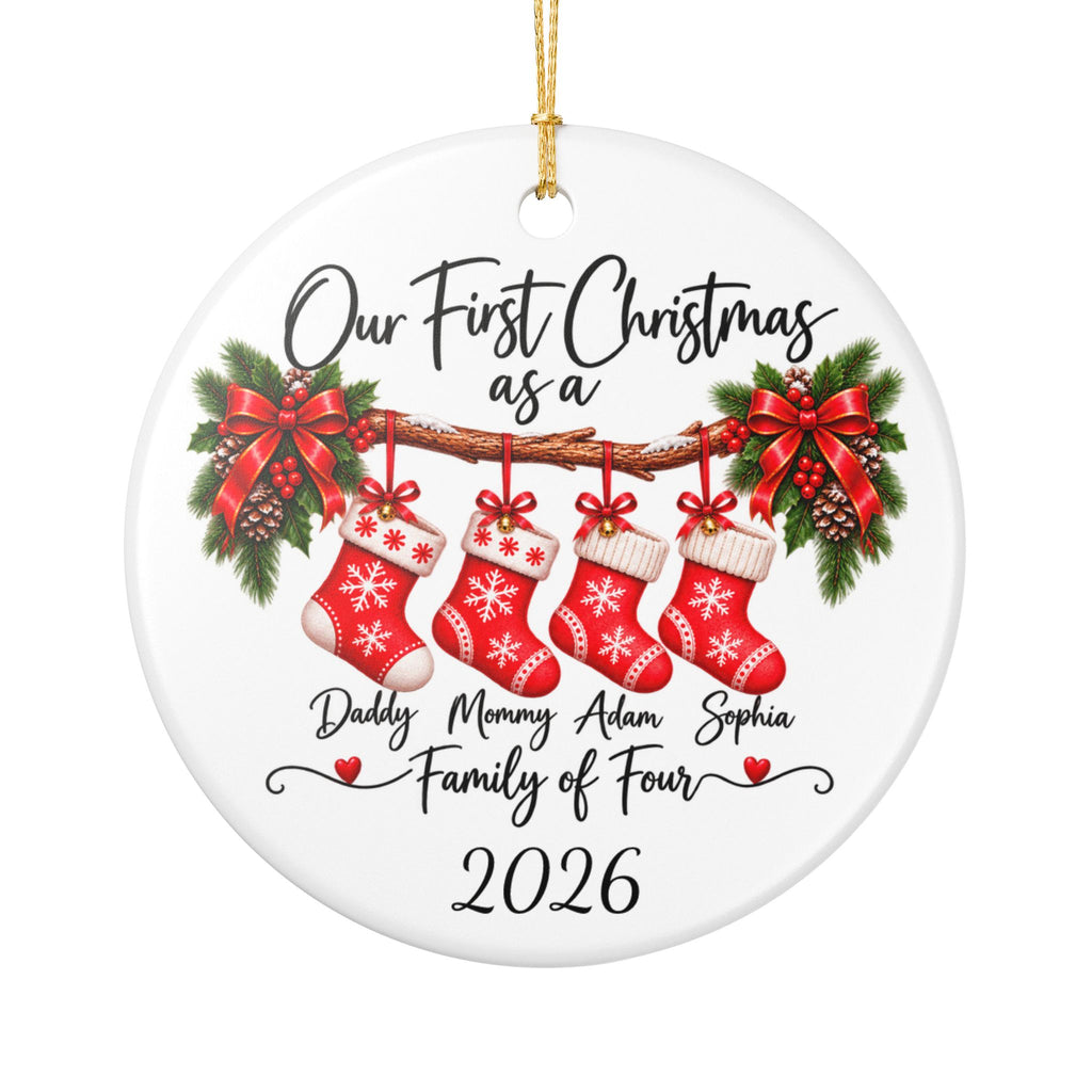 Custom Family Number Christmas Ornament 2026 – Personalized Family Keepsake