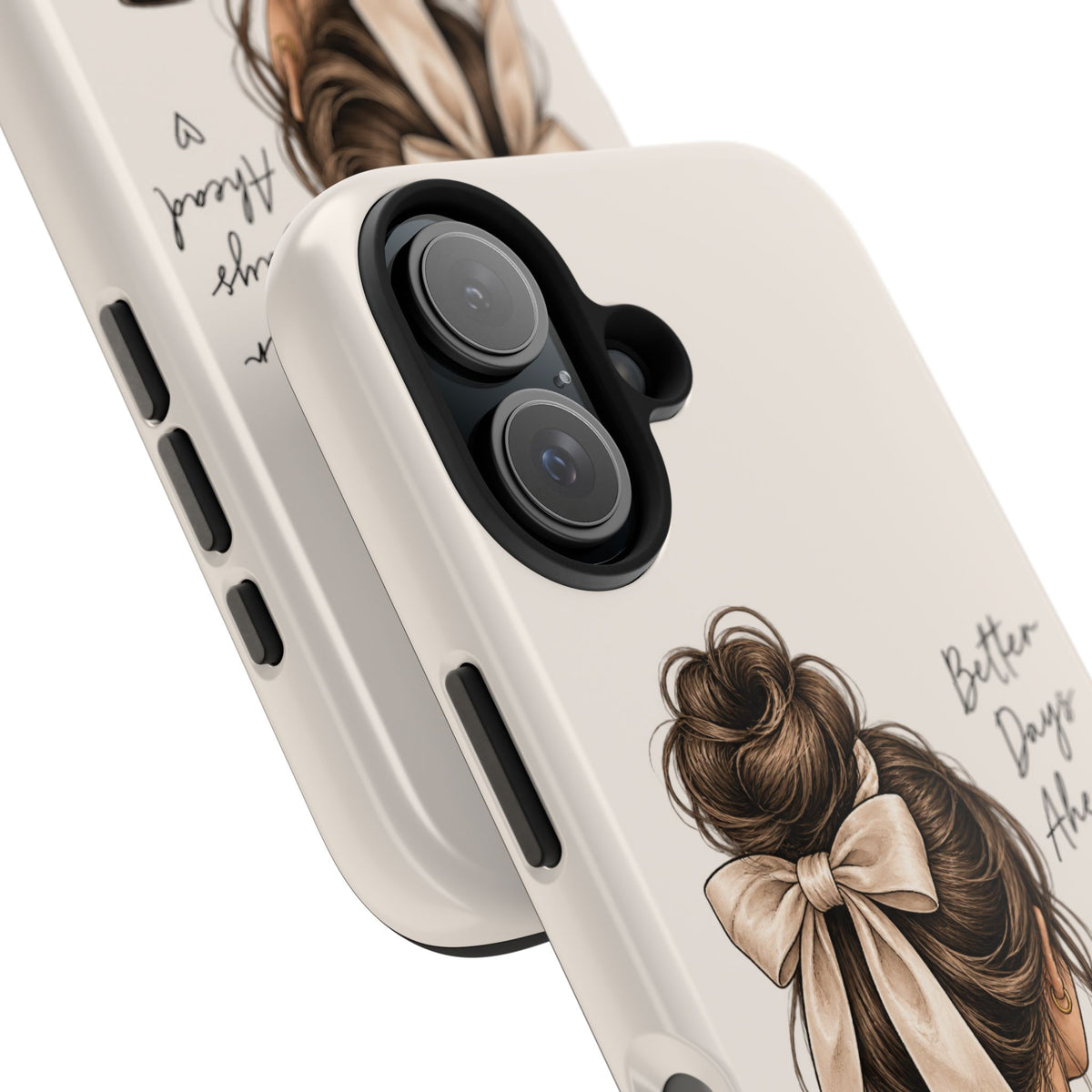 Better Days Ahead Personalized Phone Case – Cozy Feminine Coffee & Bow Design