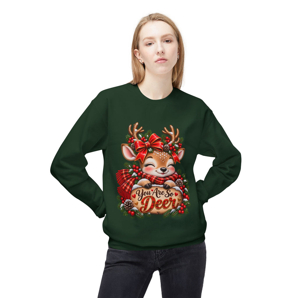 You Are So Deer Christmas Sweatshirt – Cute Reindeer Holiday Pullover