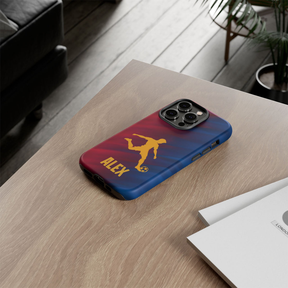 Personalized Football Phone Case - Custom Name Soccer Case - iPhone & Samsung Cover - Soccer Fan Gift