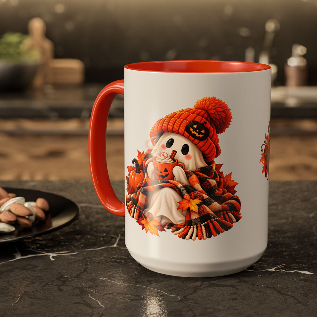 Personalized Halloween Mug - Custom Name Ghost Coffee Mug - Cozy Fall Mug - Cute Halloween Gift - Autumn Coffee Cup