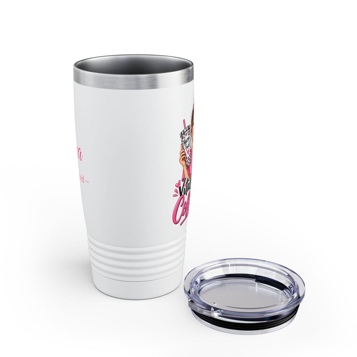 Personalized Nurse Tumbler 20oz — Custom Name Nurse Tumbler – Nurse Caffeinated