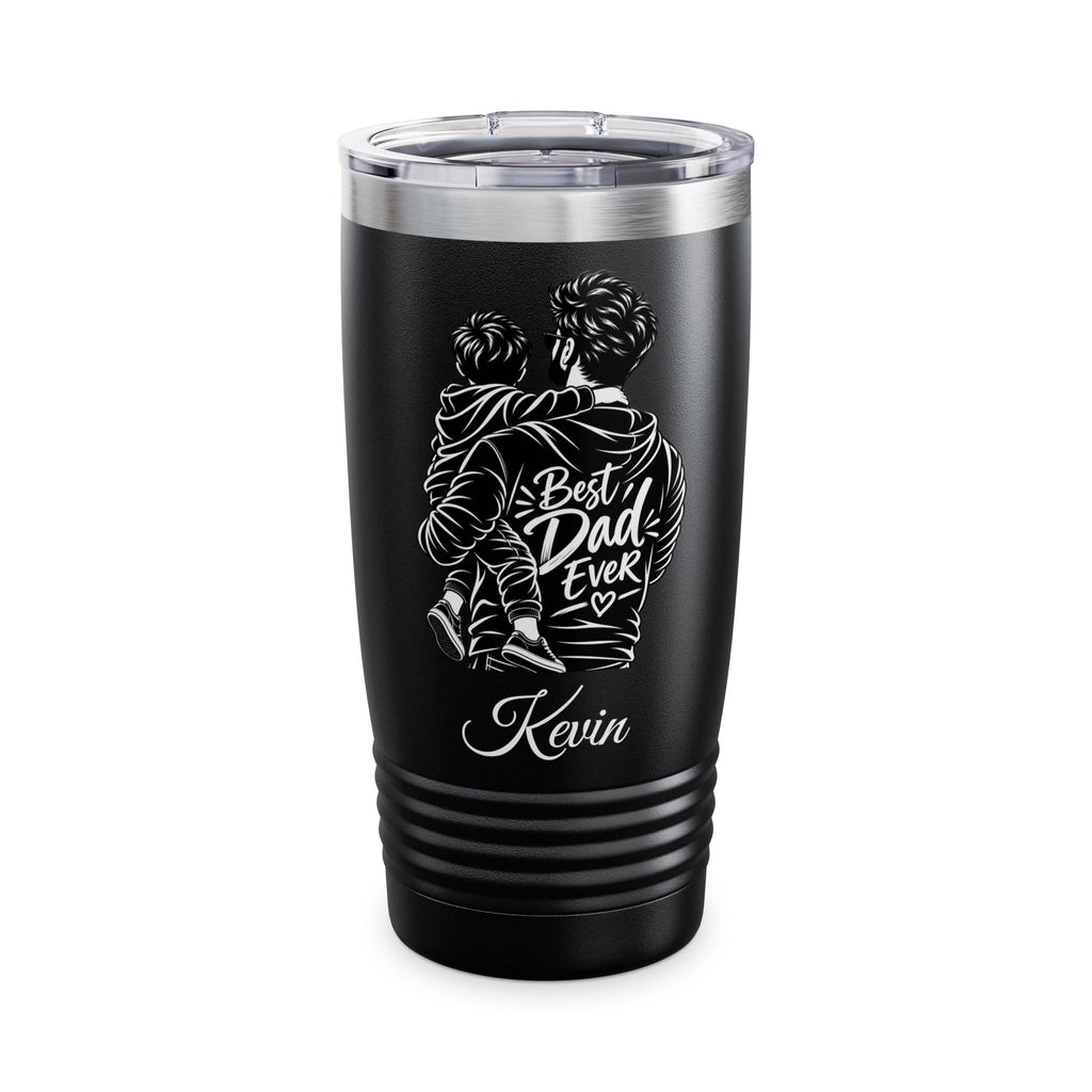 Personalized Best Dad Ever Tumbler – Custom Name Gift for Dad