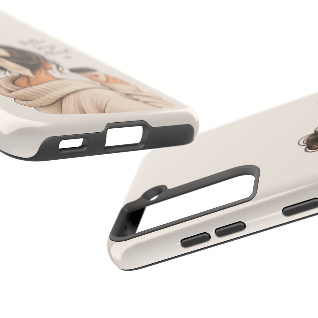 Better Days Ahead Personalized Phone Case – Cozy Feminine Coffee & Bow Design
