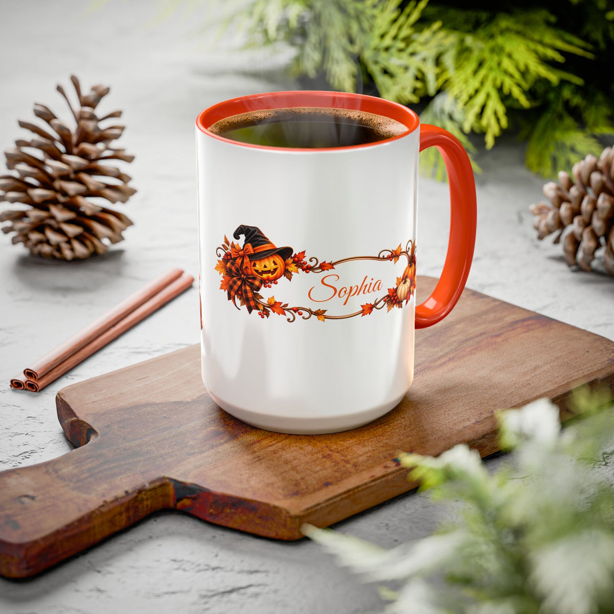 Personalized Halloween Mug - Custom Name Ghost Coffee Mug - Cozy Fall Mug - Cute Halloween Gift - Autumn Coffee Cup