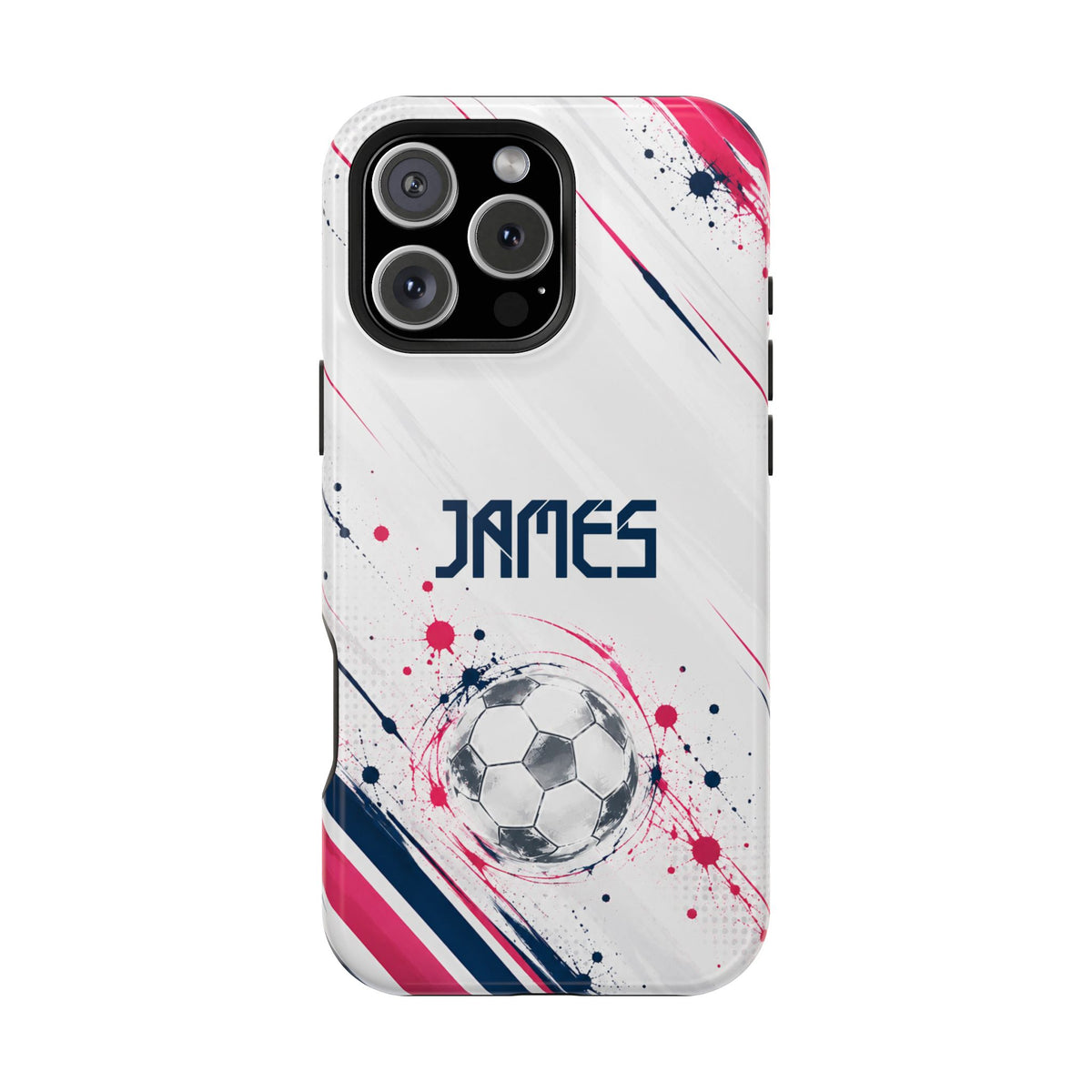 Personalized Soccer Magnetic Phone Case – Custom Name Football Design