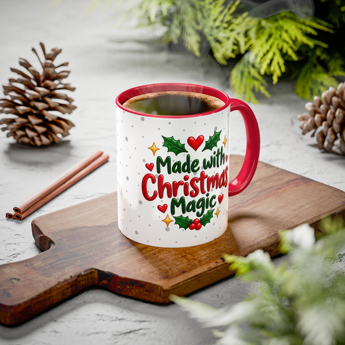 Personalized Gingerbread Christmas Mug – Custom Name Holiday Coffee Cup