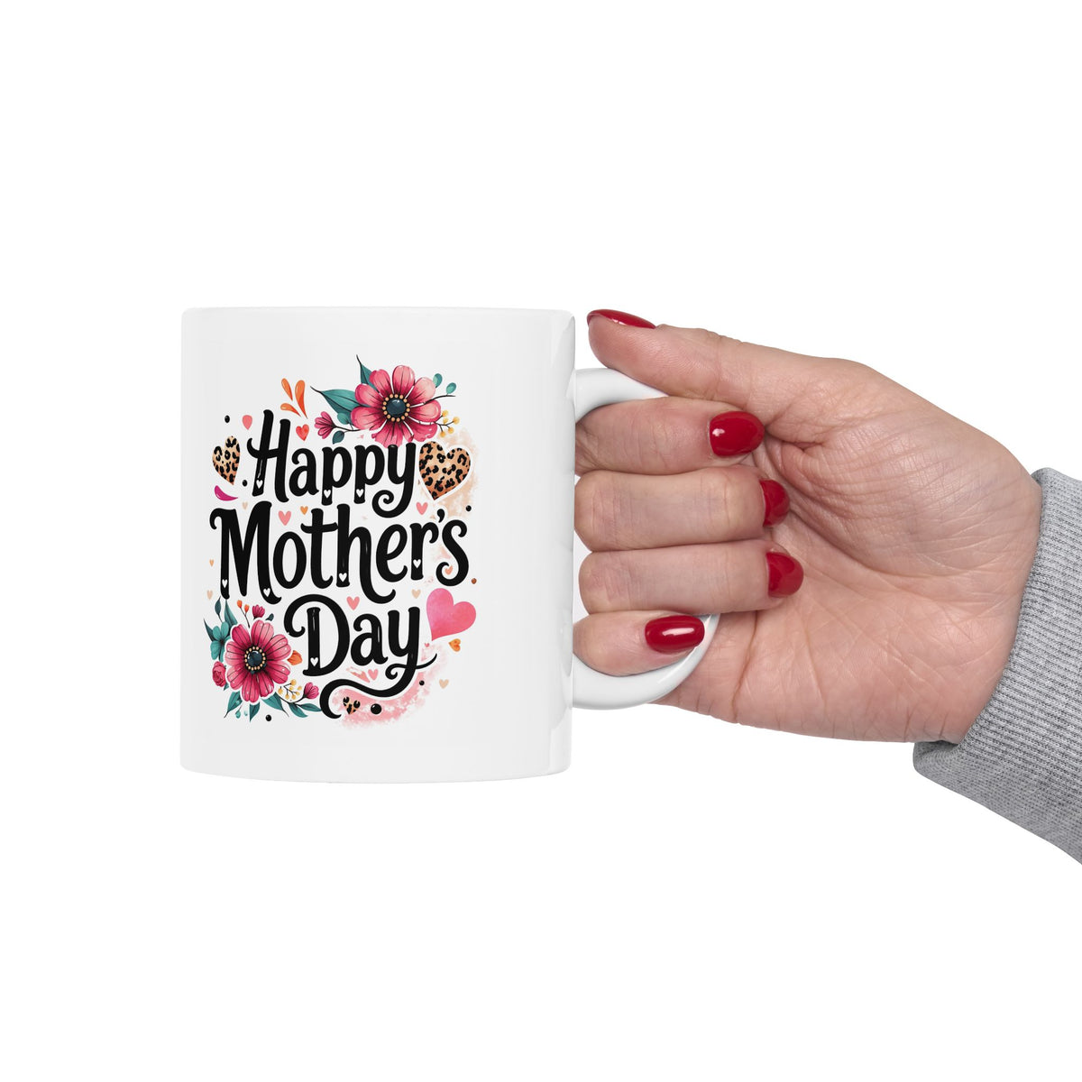 Personalized Mothers Day Mug | Custom Name Mom Coffee Cup | Best Mom Ever Gift | Happy Mothers Day Mug | Gift for Mom | Floral Mug