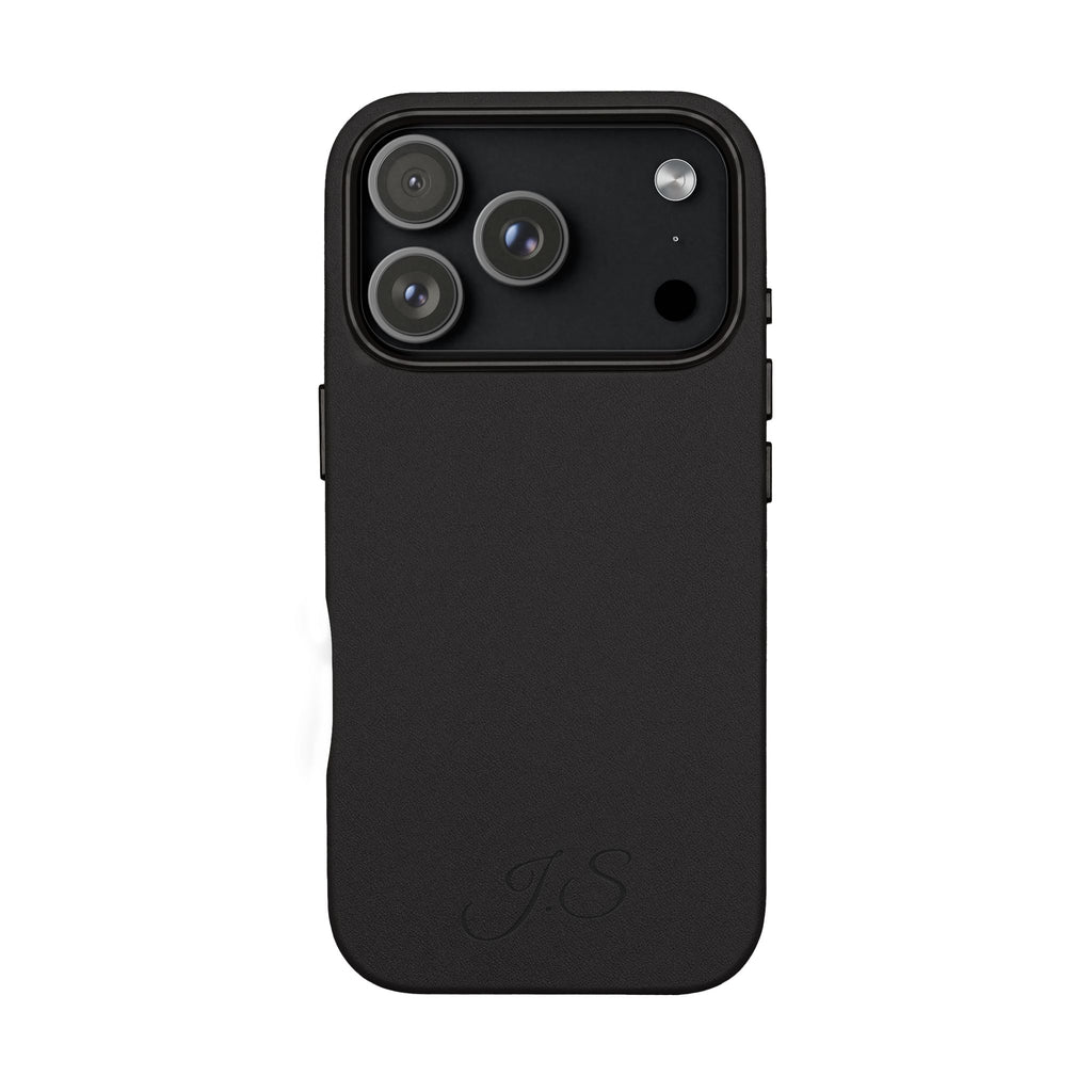 Personalized Leather Phone Case - Engraved PU Leather Phone Case – Personalized Initials (Monogram)