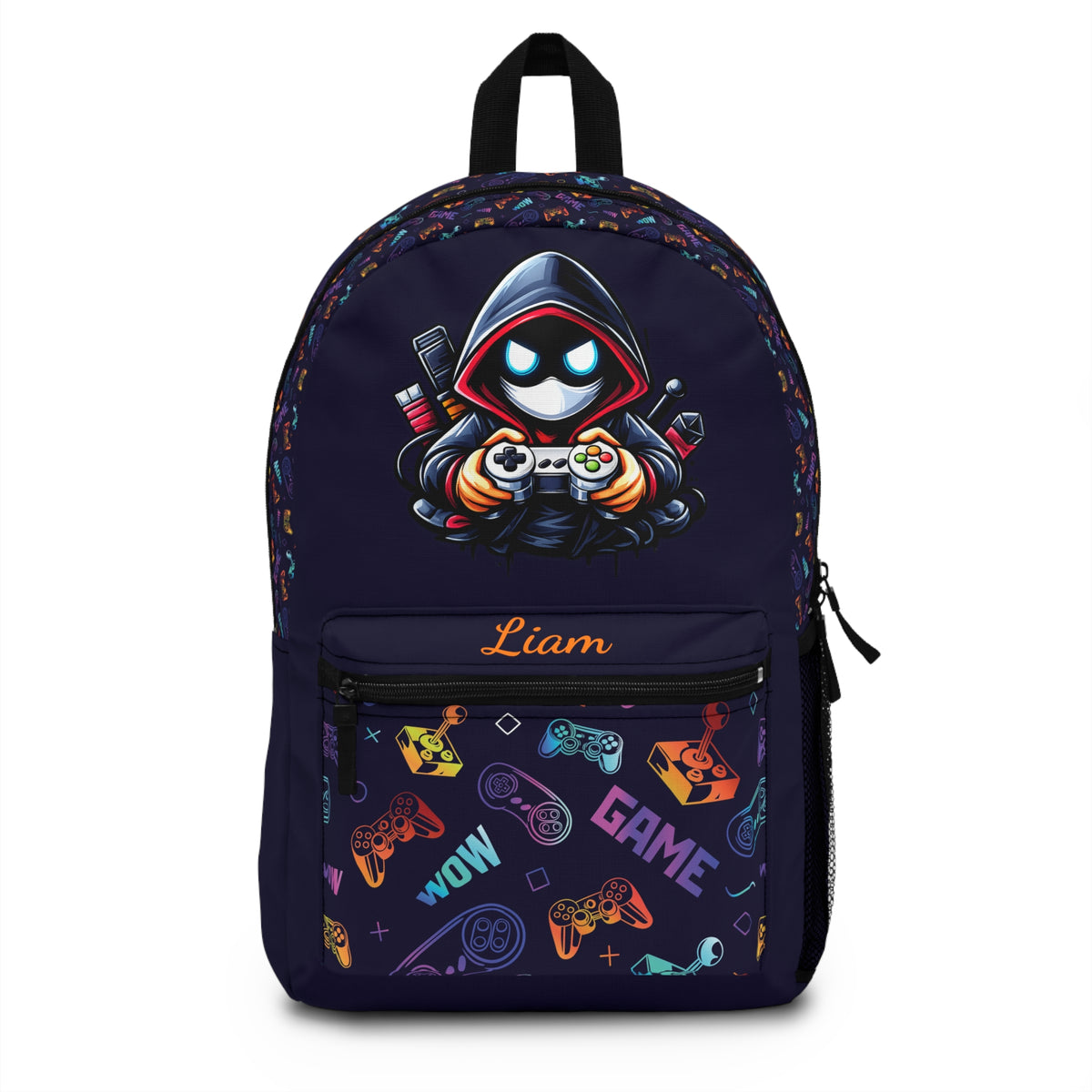 Personalized Gaming Backpack for Kids & Teens | Gamer School Backpack | Custom Name Game Controller Backpack | Gamer Gift