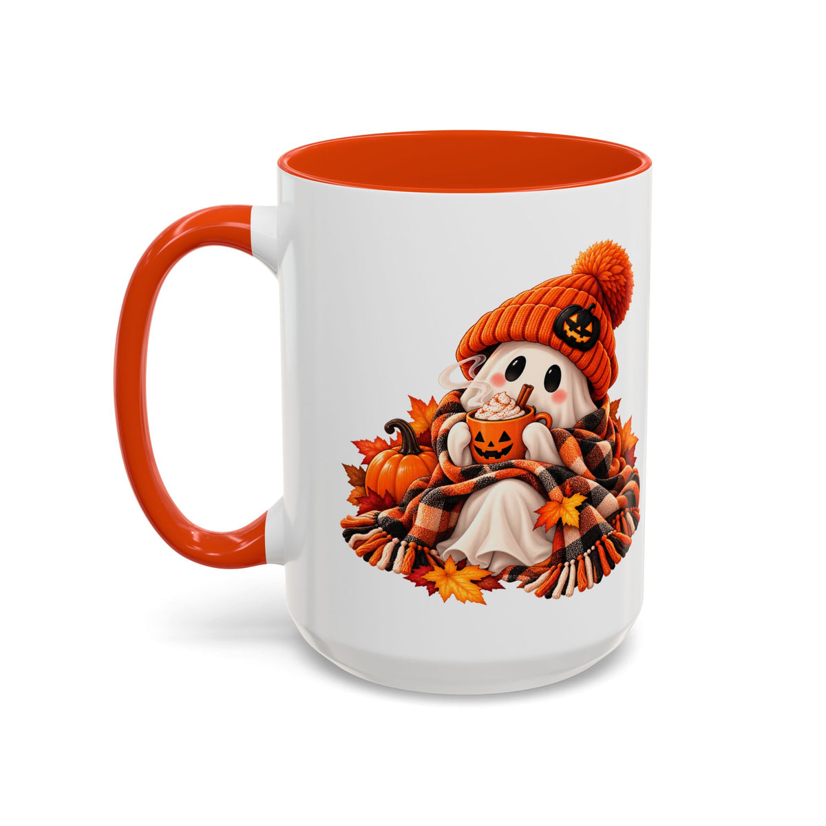 Personalized Halloween Mug - Custom Name Ghost Coffee Mug - Cozy Fall Mug - Cute Halloween Gift - Autumn Coffee Cup