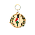 Palestinian Flag Keychain – Palestine Map & Olive Branch Pendant