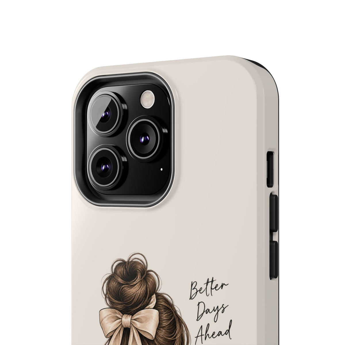 Better Days Ahead Personalized Phone Case – Cozy Feminine Coffee & Bow Design