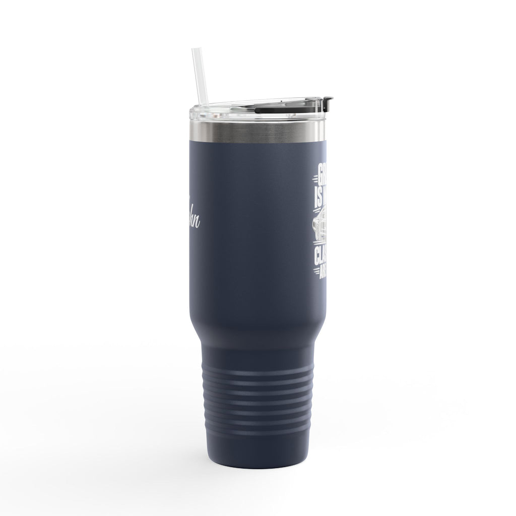 Grandpa Classic Cars Tumbler – Insulated Travel Mug with Handle