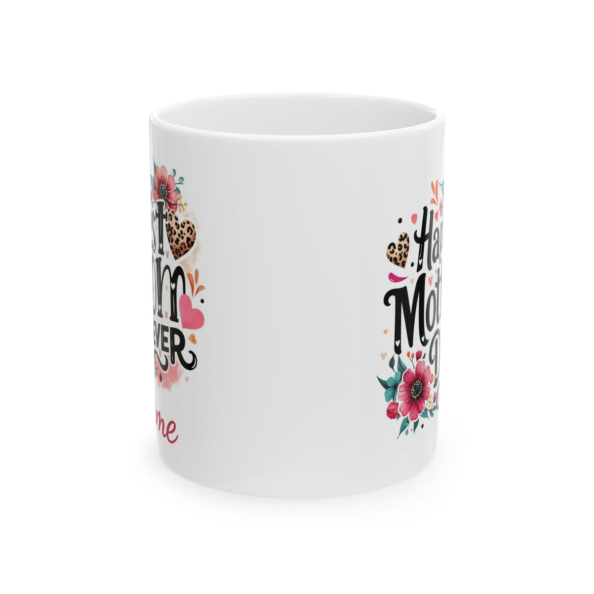 Personalized Mothers Day Mug | Custom Name Mom Coffee Cup | Best Mom Ever Gift | Happy Mothers Day Mug | Gift for Mom | Floral Mug