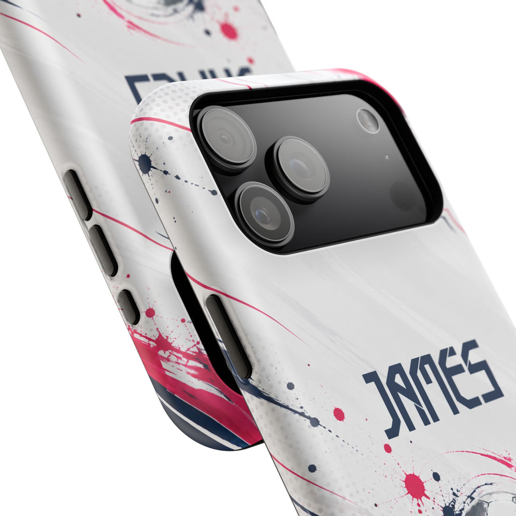 Personalized Soccer Magnetic Phone Case – Custom Name Football Design