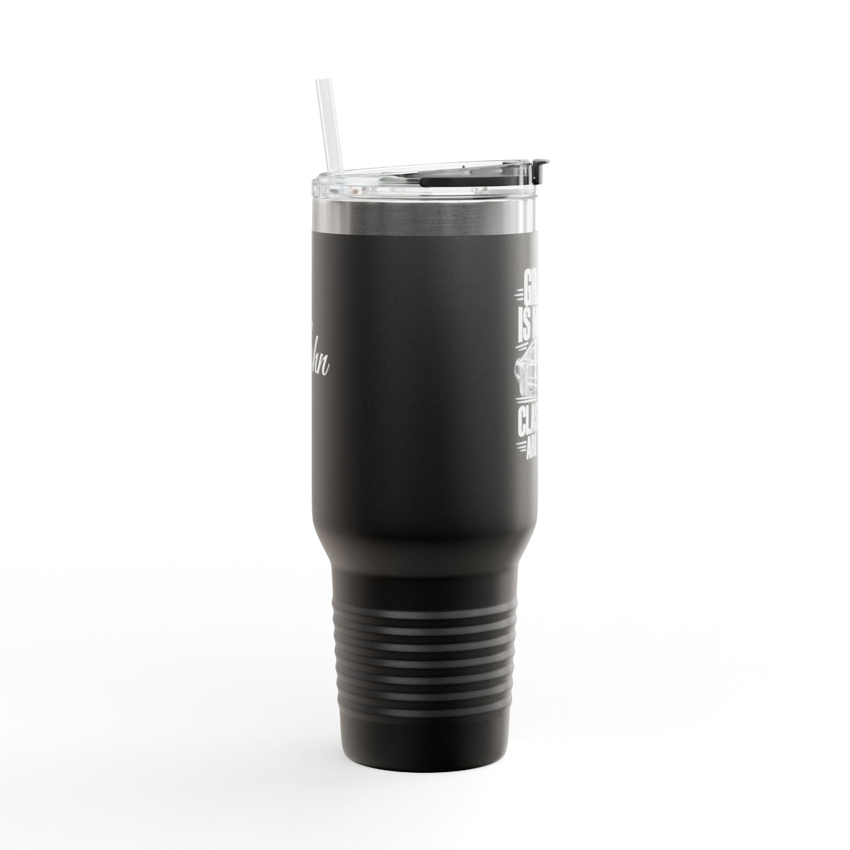 Grandpa Classic Cars Tumbler – Insulated Travel Mug with Handle