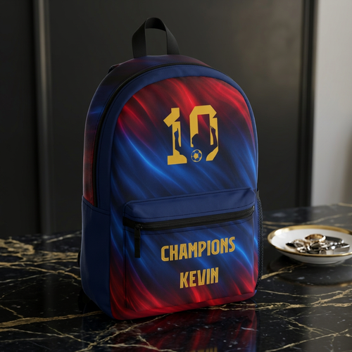 Personalized Soccer Backpack for Kids – Custom Name Sports Backpack, Soccer Player Gift, Football Backpack