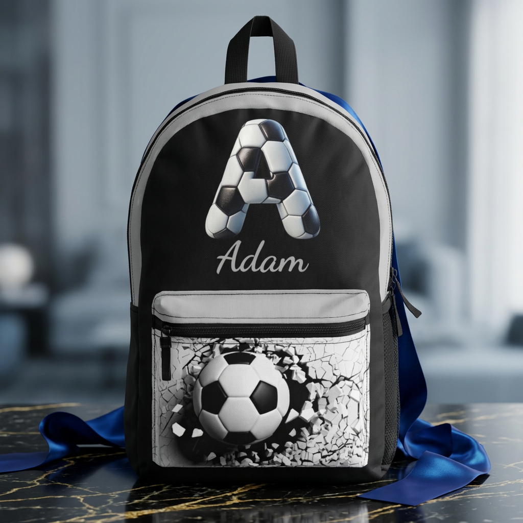 Personalized Soccer Backpack for Boys - Custom Name Football Backpack
