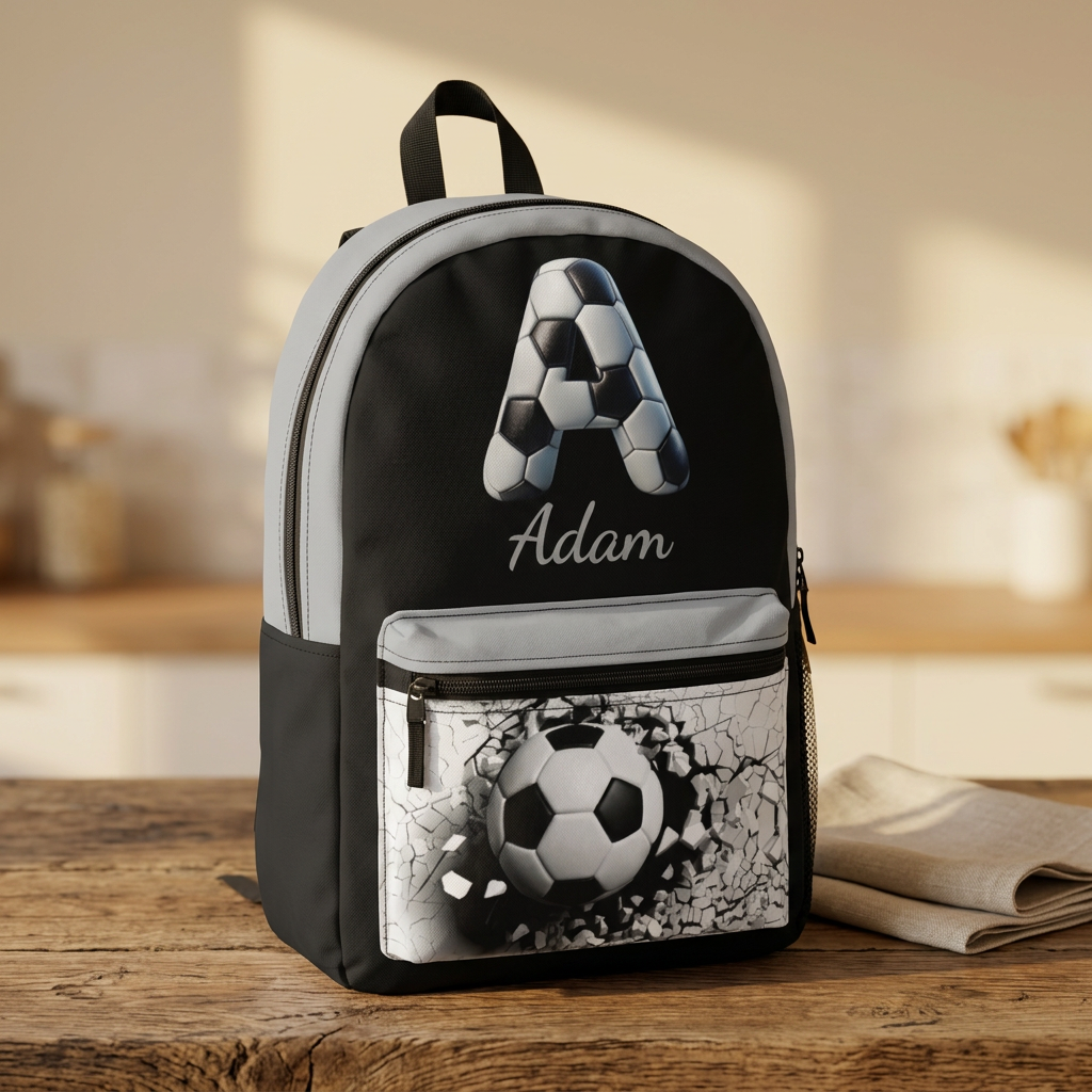 Personalized Soccer Backpack for Boys - Custom Name Football Backpack