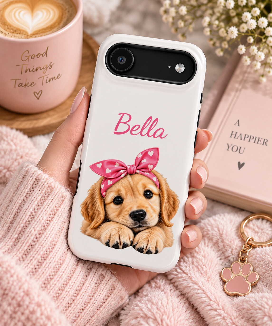 Personalized Dog Phone Case – Custom Pet MagSafe Compatible Phone Cover – Gift for Dog Lovers