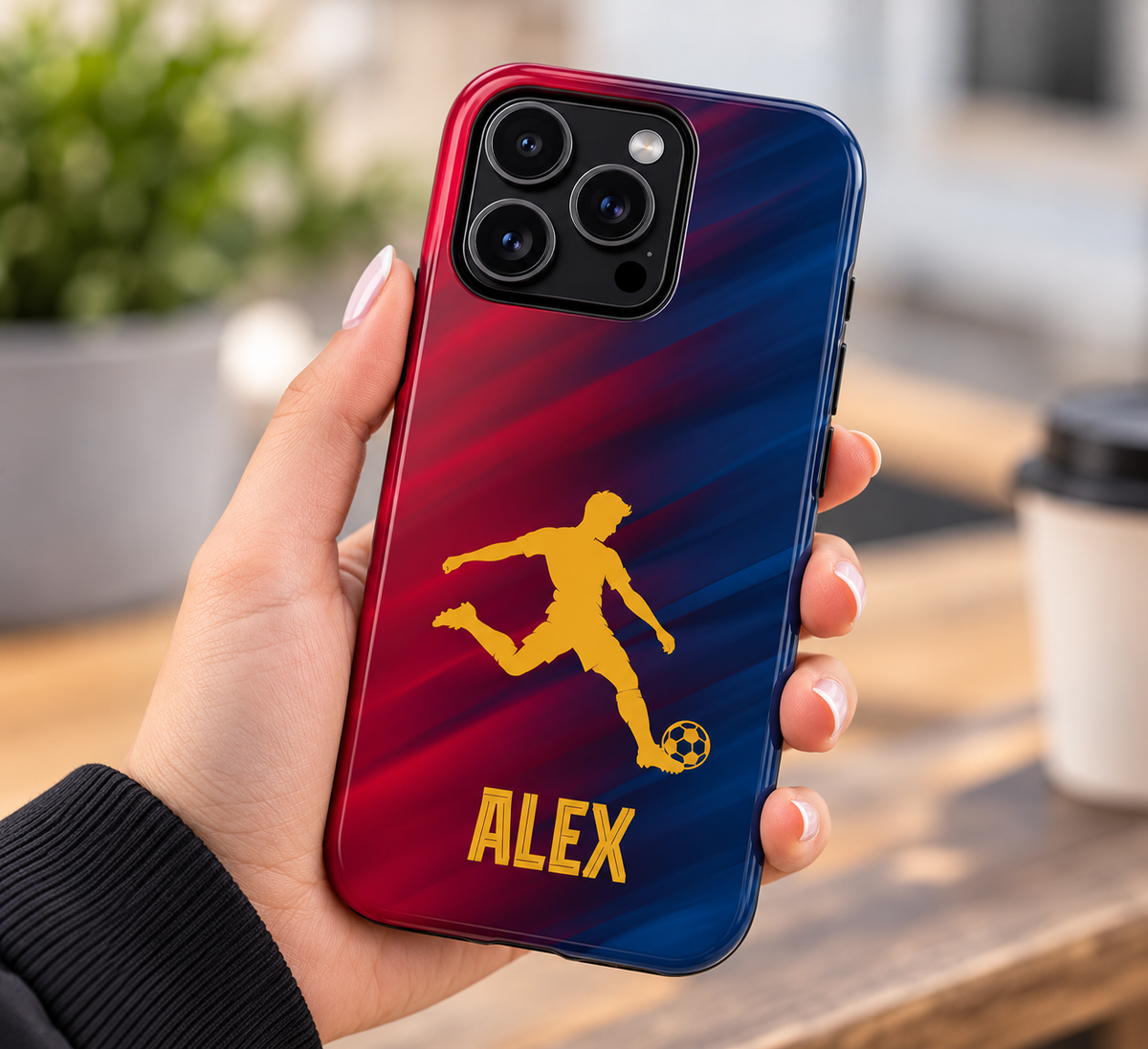 Personalized Football Phone Case - Custom Name Soccer Case - iPhone & Samsung Cover - Soccer Fan Gift