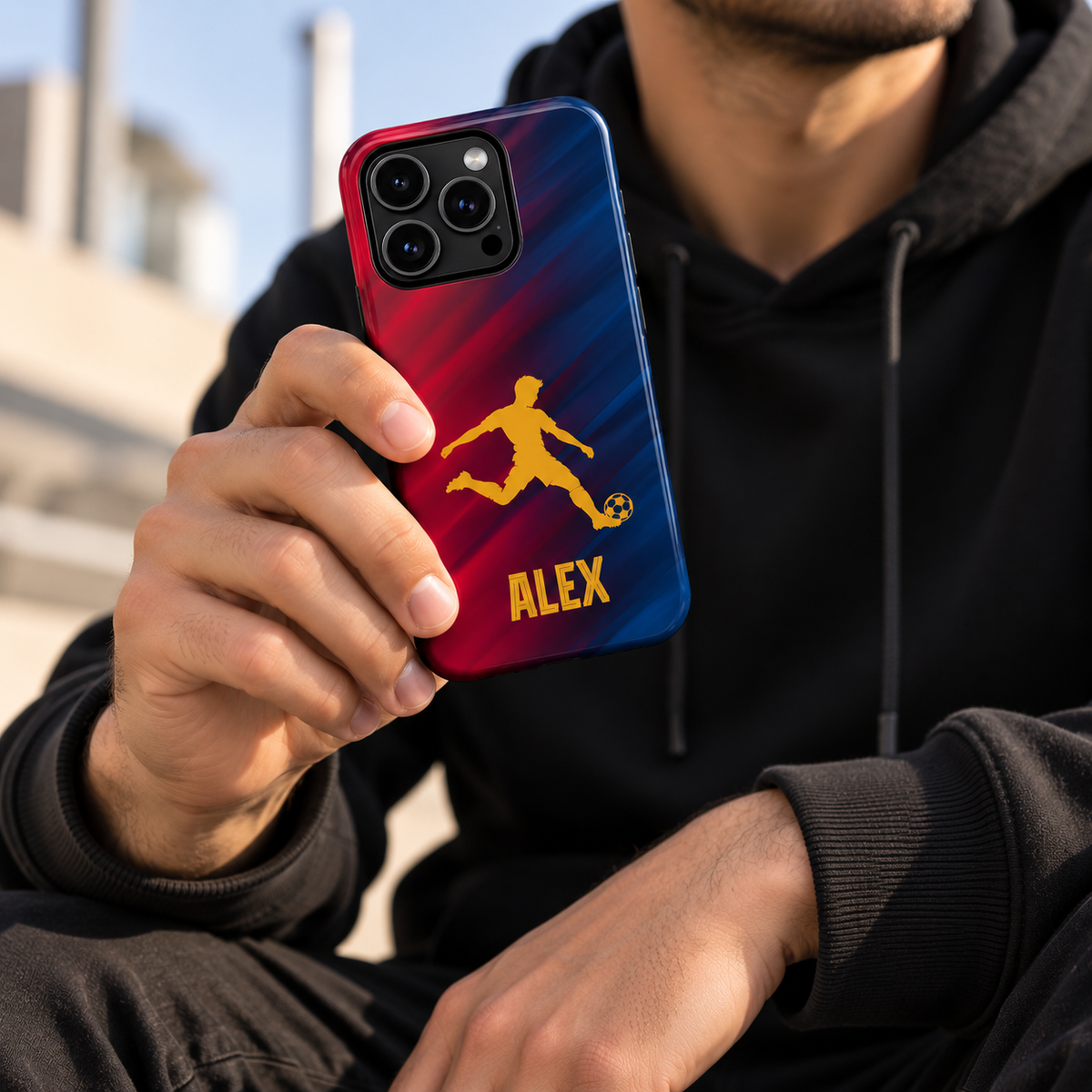 Personalized Football Phone Case - Custom Name Soccer Case - iPhone & Samsung Cover - Soccer Fan Gift