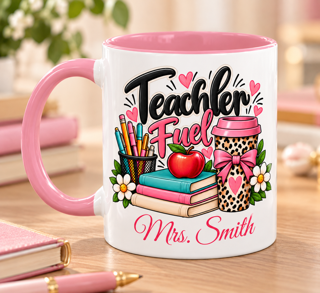 Teacher Planner Coffee Mug — Pink Interior 11oz/15oz
