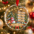 Personalized Family Christmas Ornament – Custom Names & Family Name, Snowy Winter Wonderland Tree Decoration