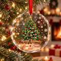 Personalized Christmas Tree Ornament 2026 – Custom Couple Names, Merry Christmas Keepsake