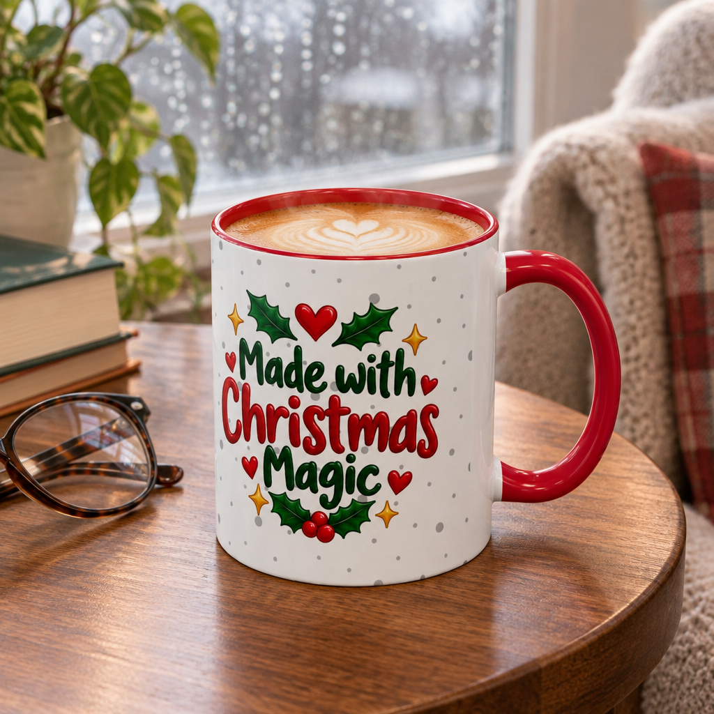 Personalized Gingerbread Christmas Mug – Custom Name Holiday Coffee Cup