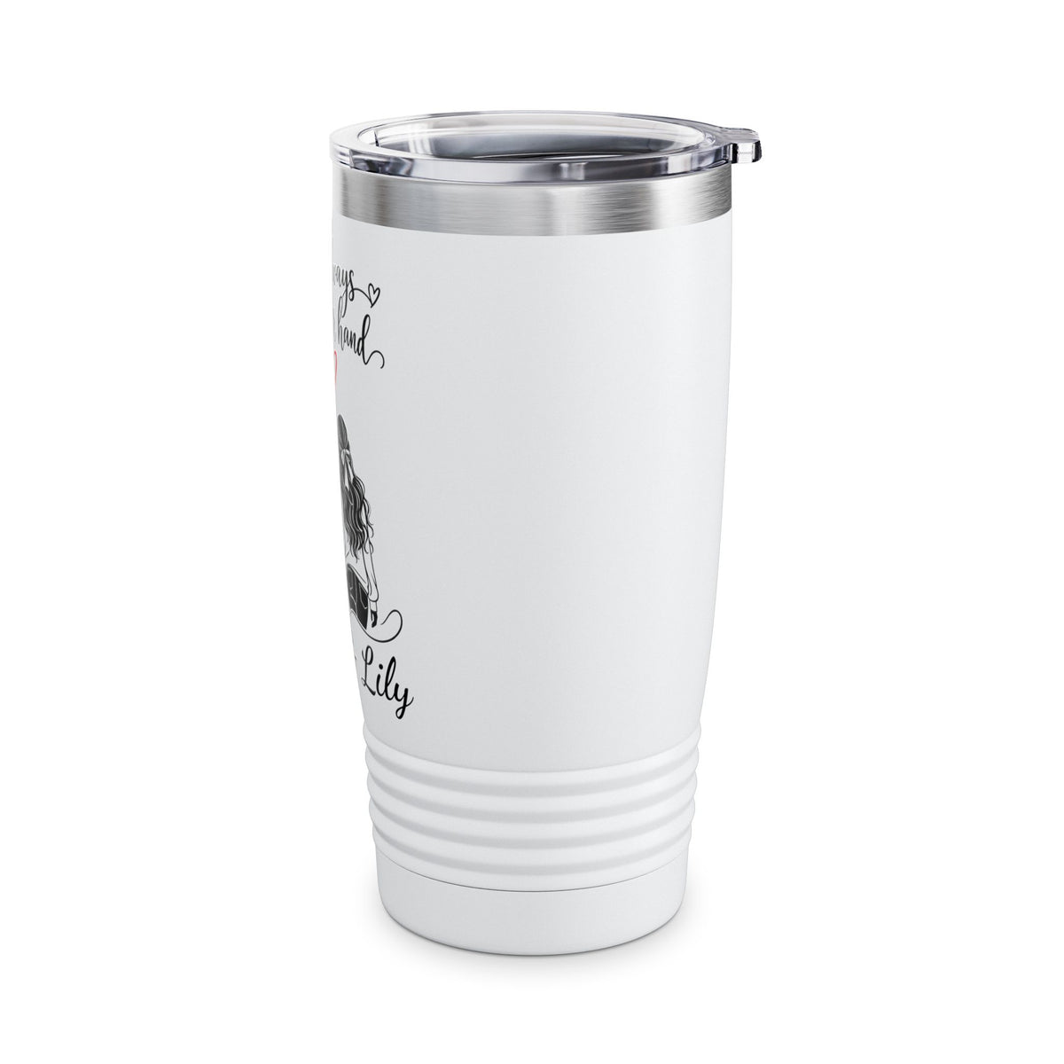 Personalized Couple Tumbler – “Will Always Hold Your Hand” Travel Coffee Cup with Custom Names, Romantic Gift for Couples