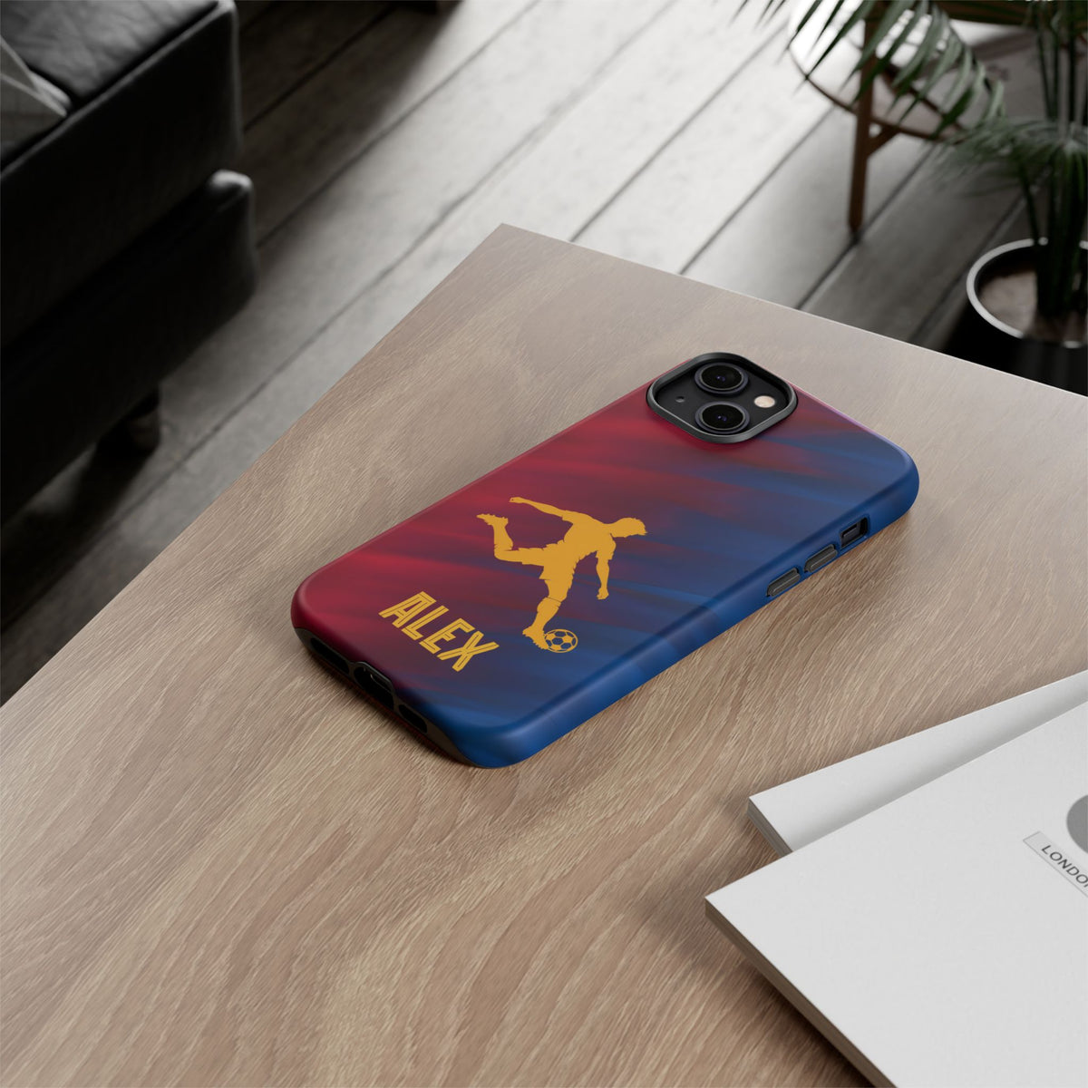 Personalized Football Phone Case - Custom Name Soccer Case - iPhone & Samsung Cover - Soccer Fan Gift