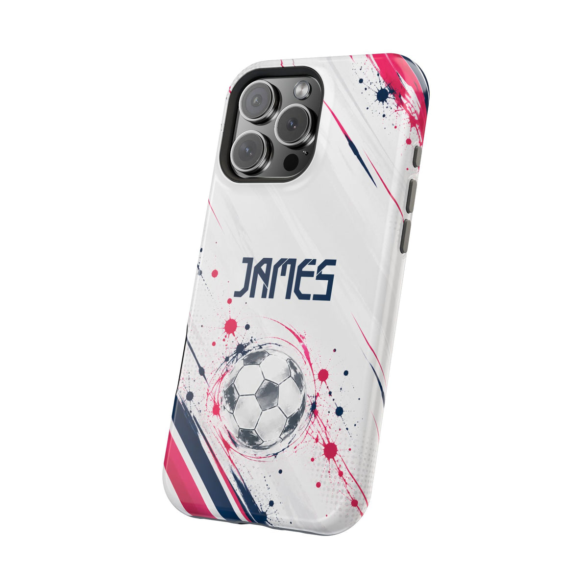 Personalized Soccer Magnetic Phone Case – Custom Name Football Design
