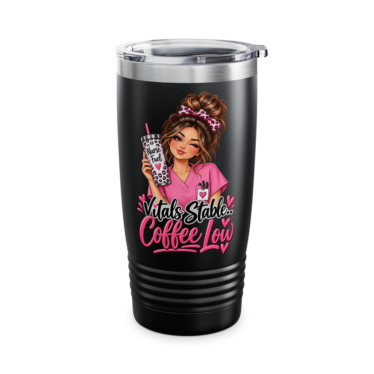 Personalized Nurse Tumbler 20oz — Custom Name Nurse Tumbler – Nurse Caffeinated