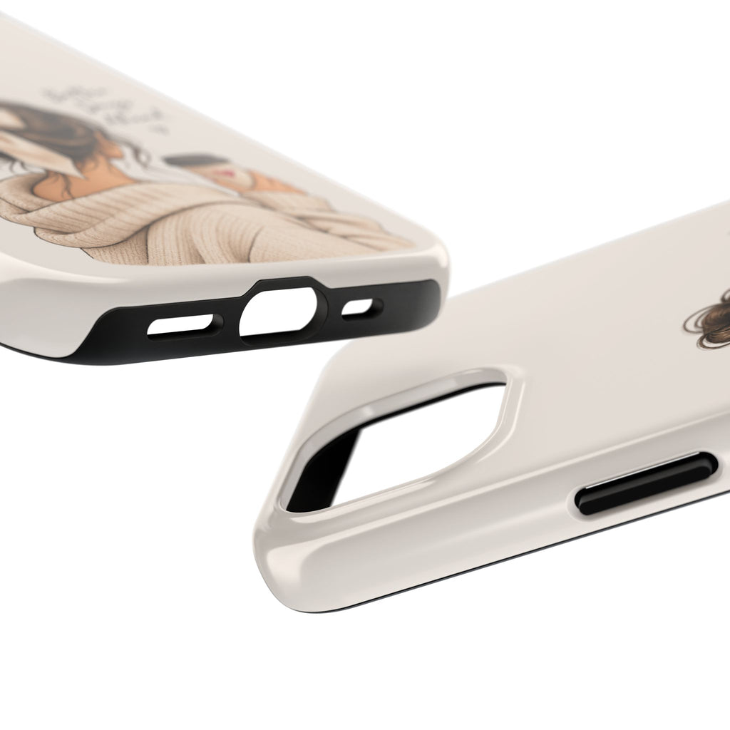 Better Days Ahead Personalized Phone Case – Cozy Feminine Coffee & Bow Design