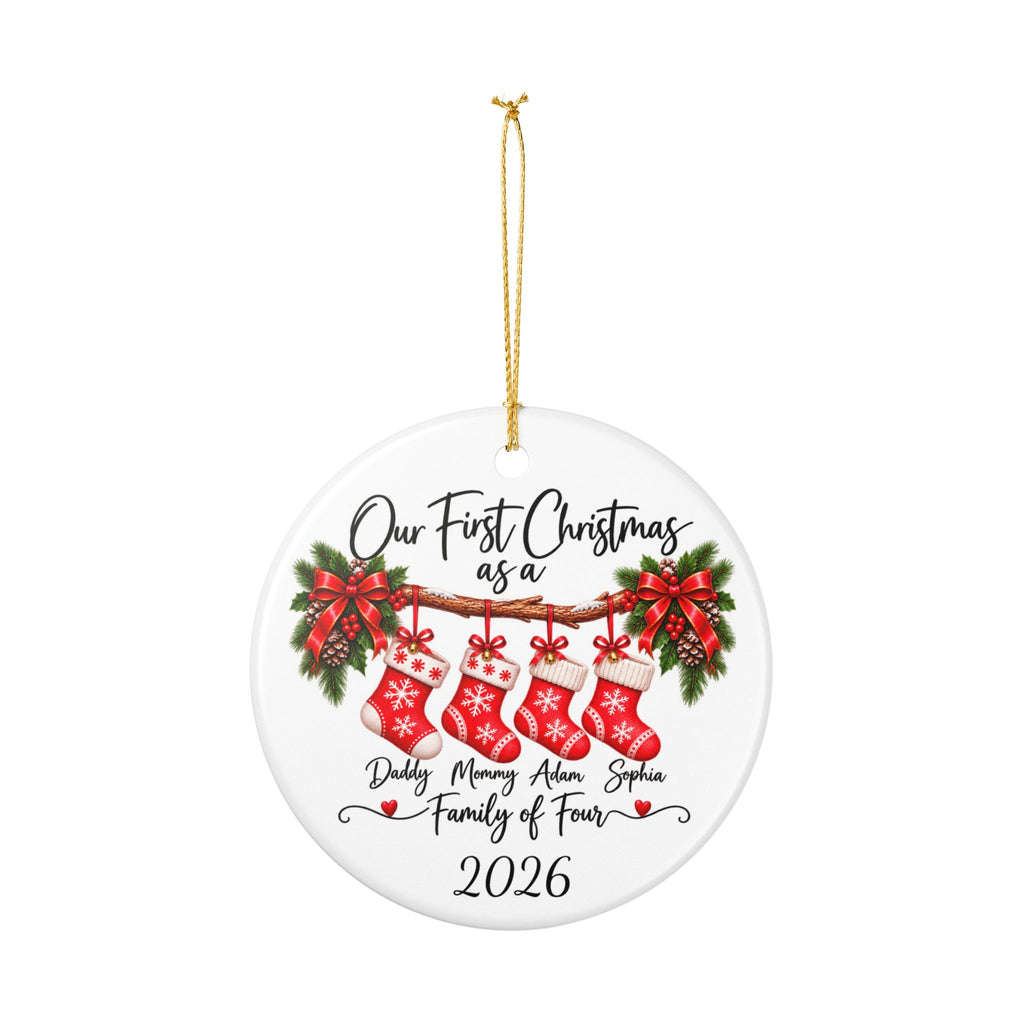 Custom Family Number Christmas Ornament 2026 – Personalized Family Keepsake