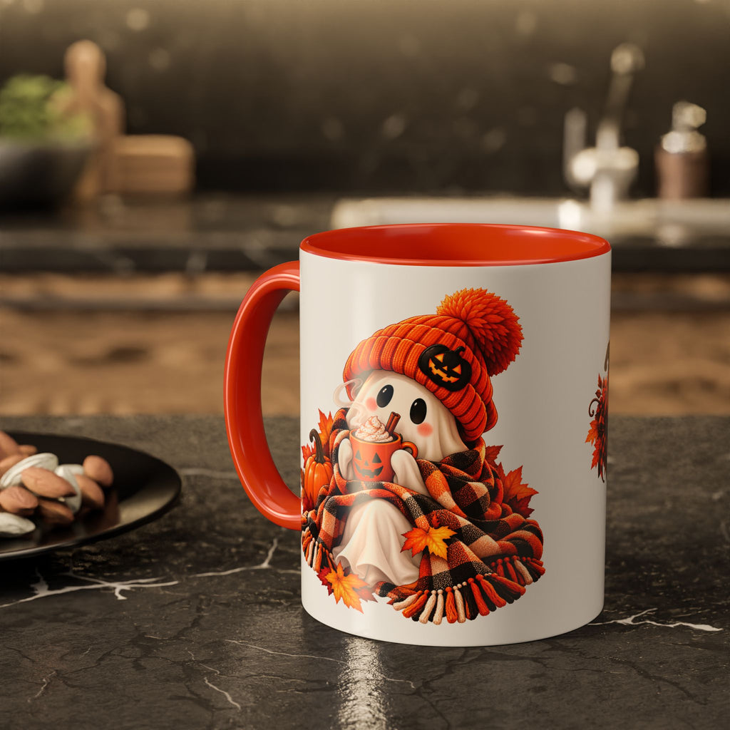 Personalized Halloween Mug - Custom Name Ghost Coffee Mug - Cozy Fall Mug - Cute Halloween Gift - Autumn Coffee Cup