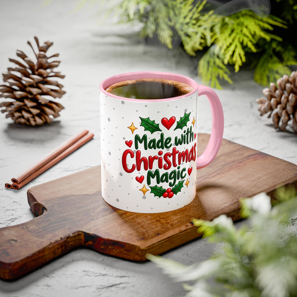 Personalized Gingerbread Christmas Mug – Custom Name Holiday Coffee Cup