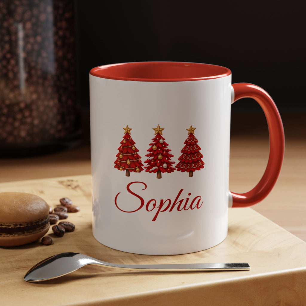 Personalized Name Christmas Tree Coffee Mug