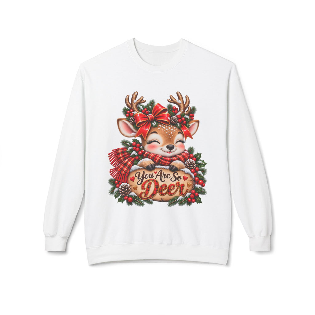 You Are So Deer Christmas Sweatshirt – Cute Reindeer Holiday Pullover