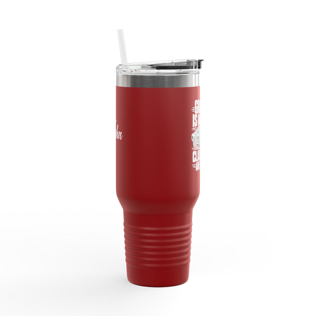 Grandpa Classic Cars Tumbler – Insulated Travel Mug with Handle