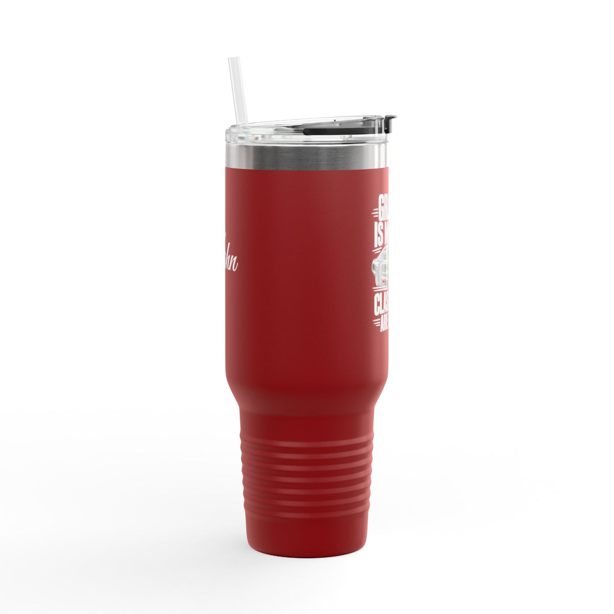 Grandpa Classic Cars Tumbler – Insulated Travel Mug with Handle