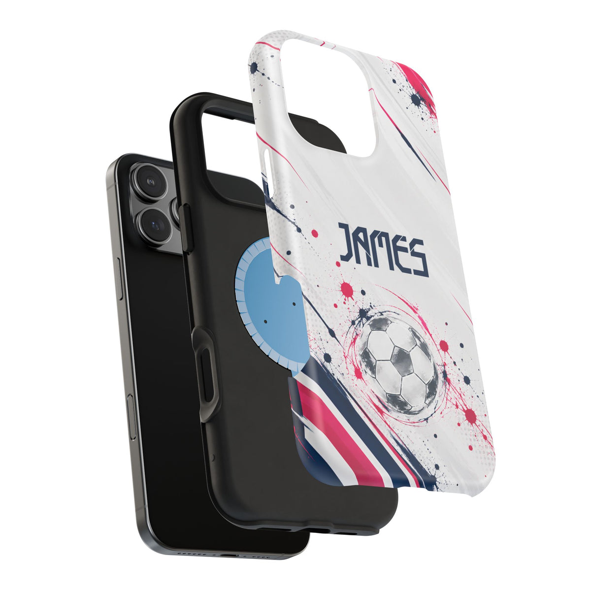 Personalized Soccer Magnetic Phone Case – Custom Name Football Design