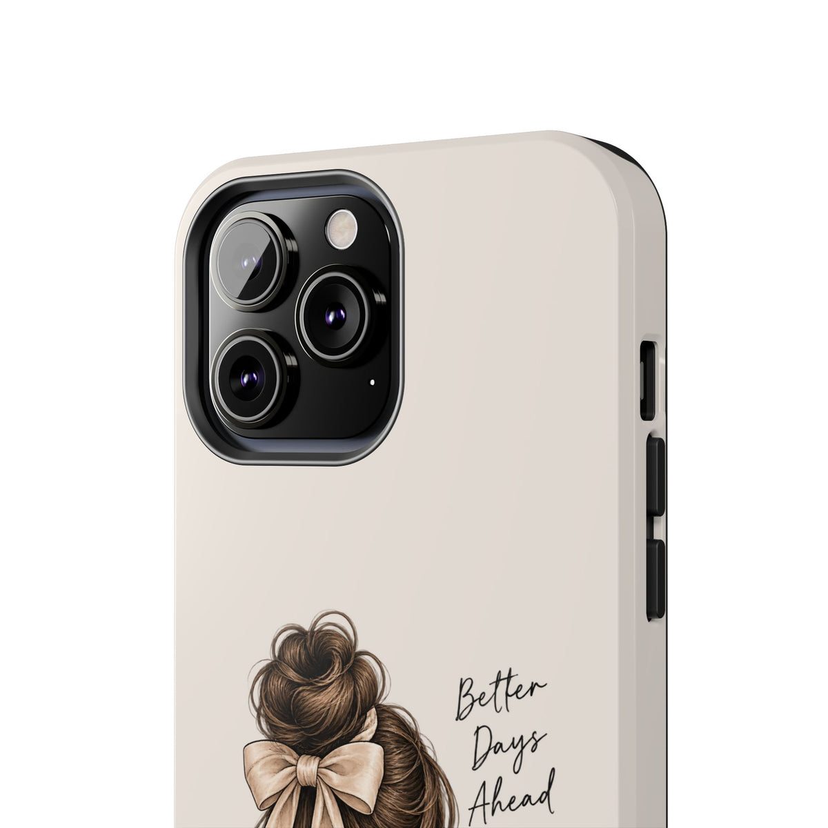 Better Days Ahead Personalized Phone Case – Cozy Feminine Coffee & Bow Design