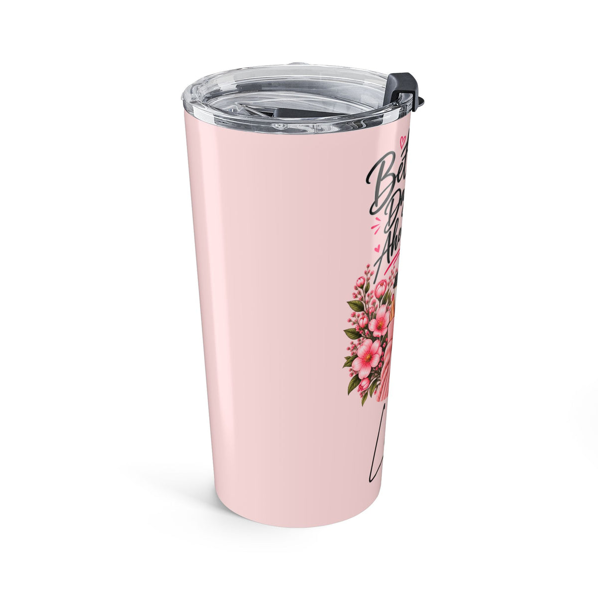 Personalized Pink Tumbler with Name – Better Days Ahead Inspirational Gift