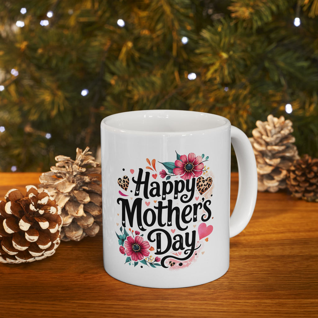 Personalized Mothers Day Mug | Custom Name Mom Coffee Cup | Best Mom Ever Gift | Happy Mothers Day Mug | Gift for Mom | Floral Mug