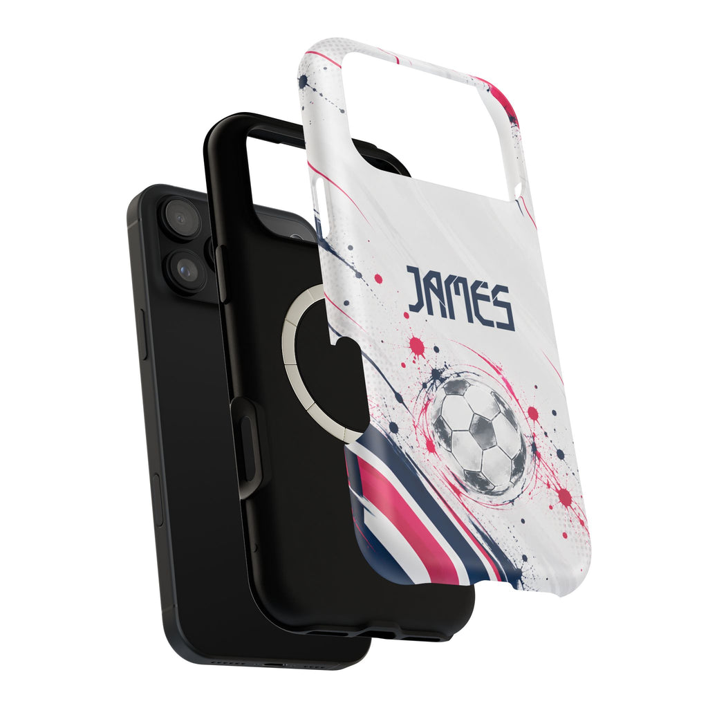 Personalized Soccer Magnetic Phone Case – Custom Name Football Design